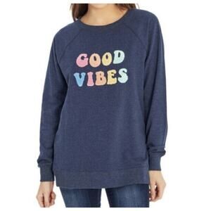 Wildfox Women's Good Vibes Road Trip Sweatshirt Size Medium Crewneck Pullover